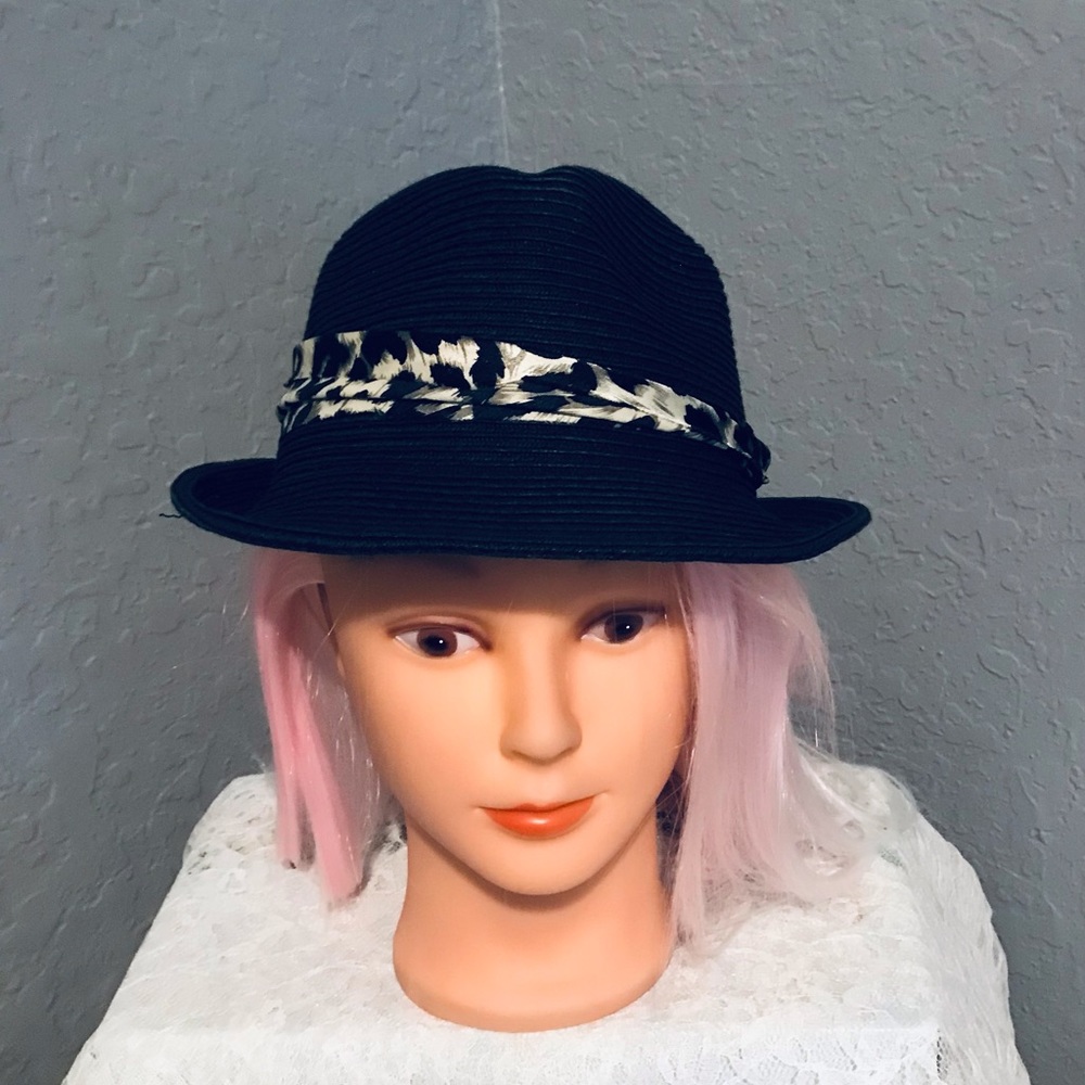 HBY Miami Hat chic straw black fedora